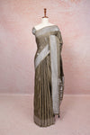 Cement Grey Semi Tussar Saree