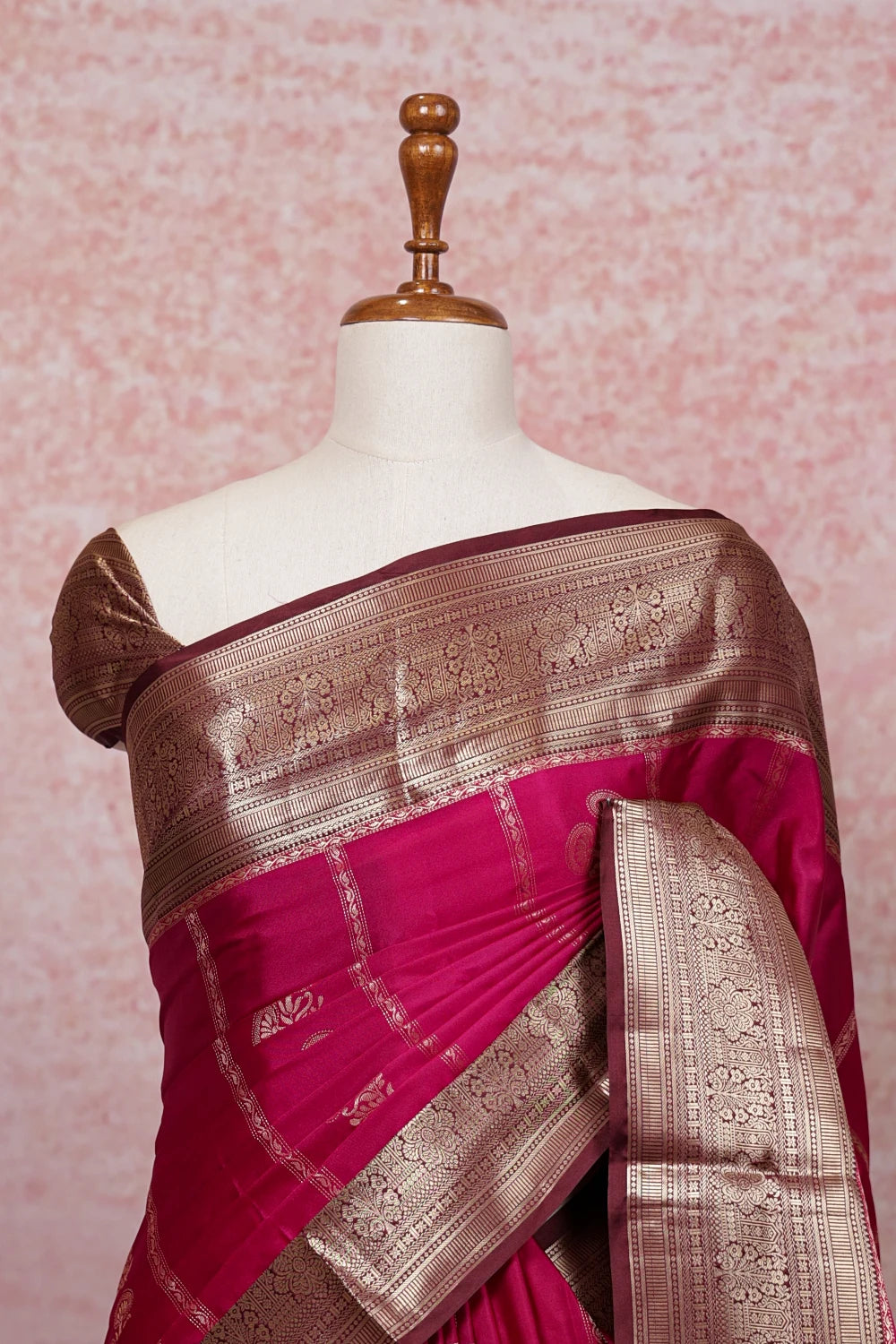 Rani Pink Semi Kancheepuram Saree