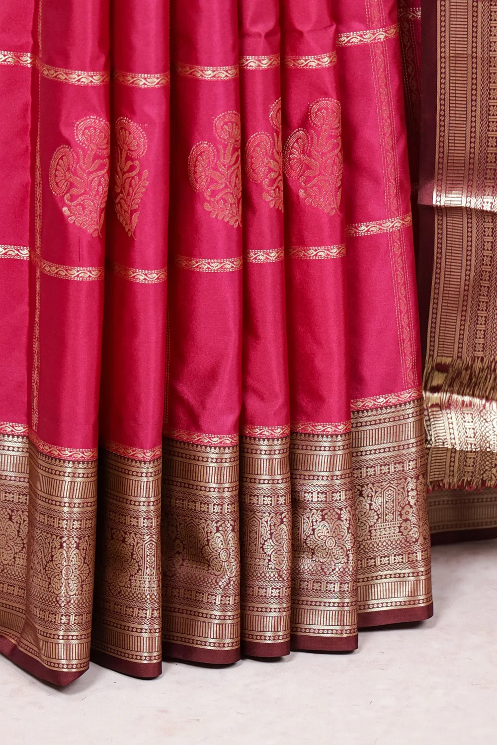 Rani Pink Semi Kancheepuram Saree