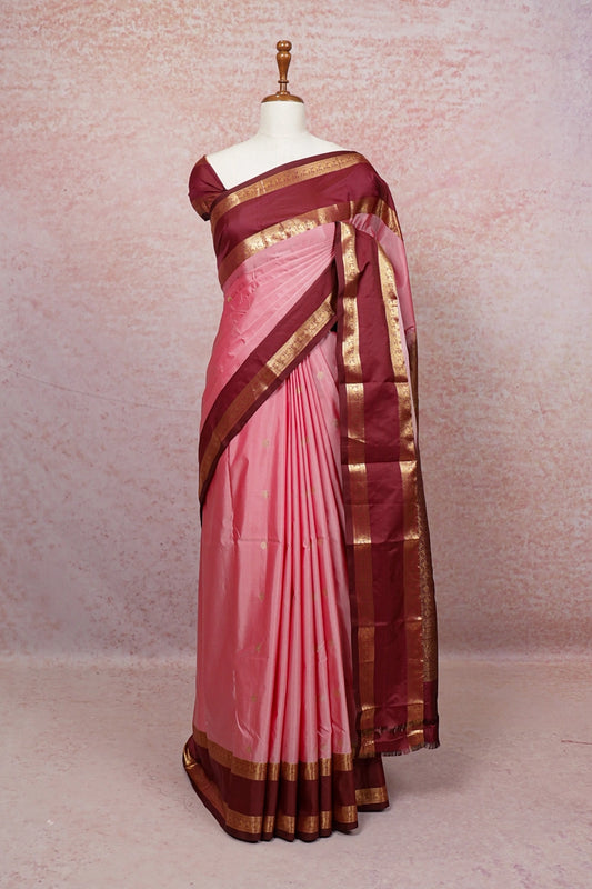 Light Pink Semi Kancheepuram Saree