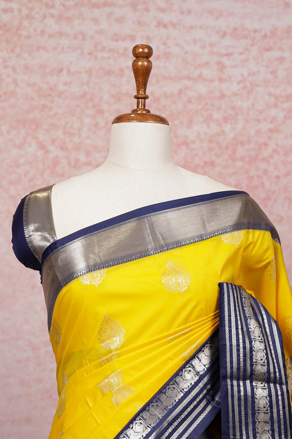 Yellow Semi Kancheepuram Saree
