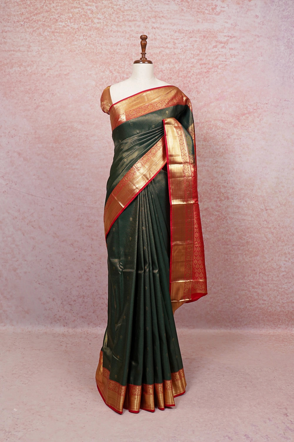 Green Semi Kancheepuram Saree