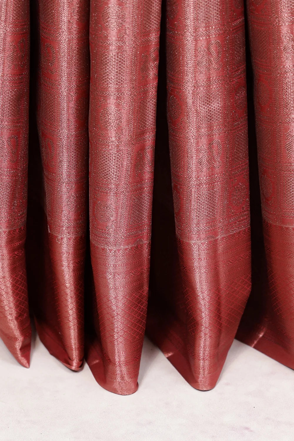 Copper Color Semi Tissue Silk Kancheepuram Saree