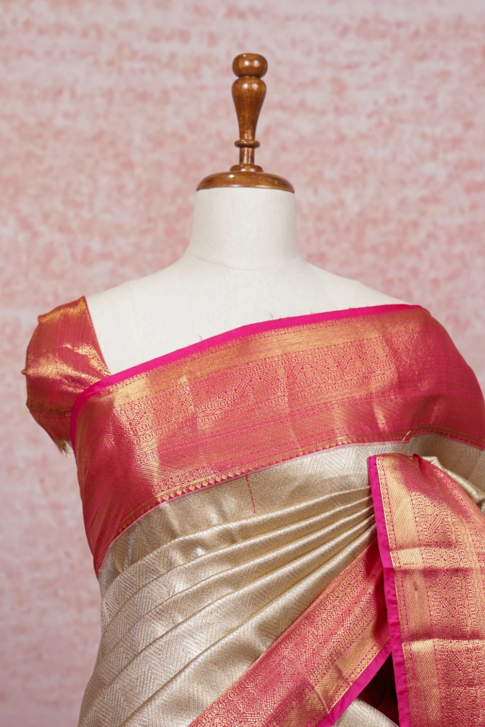 Golden Semi Tissue Saree