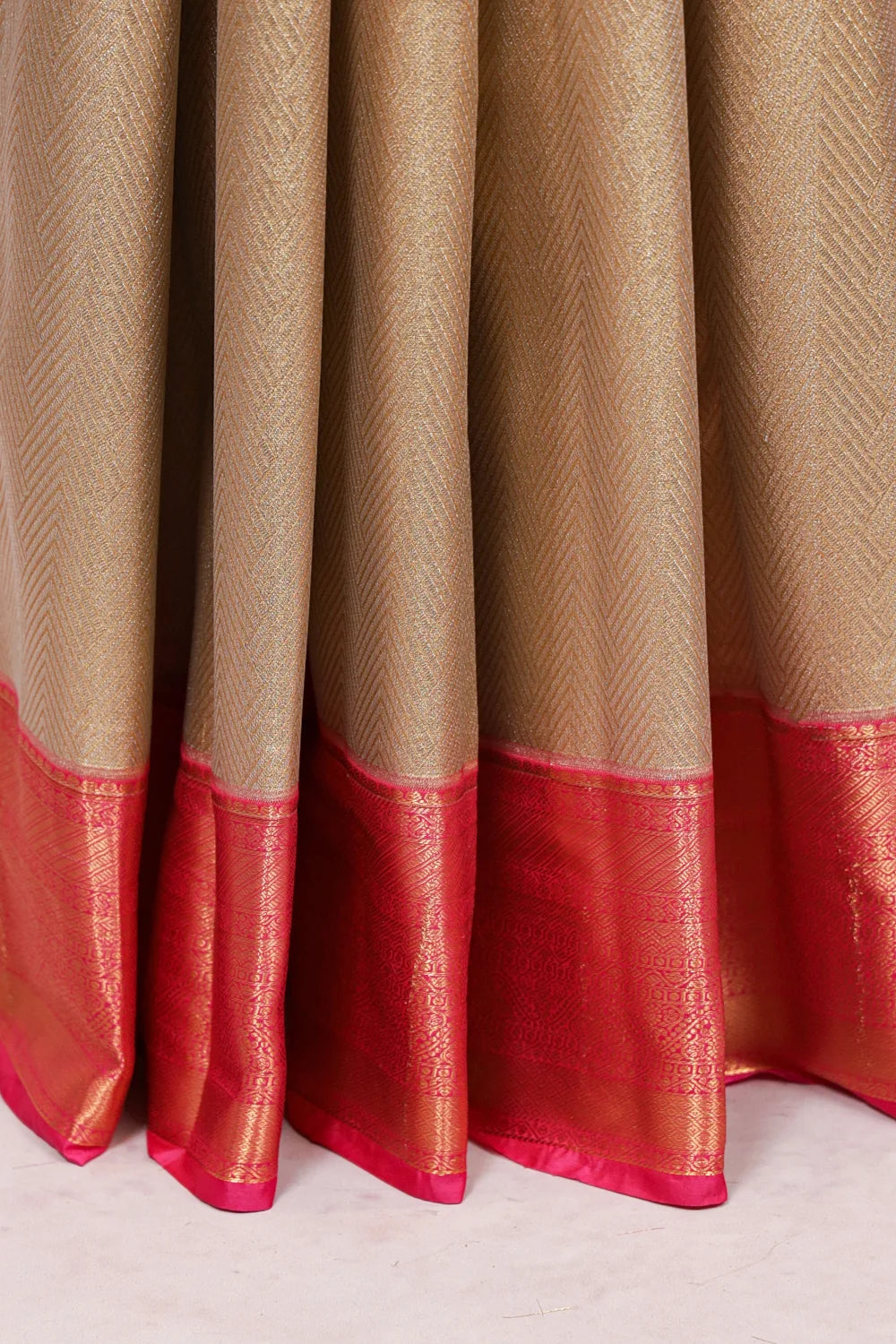 Golden Semi Tissue Saree