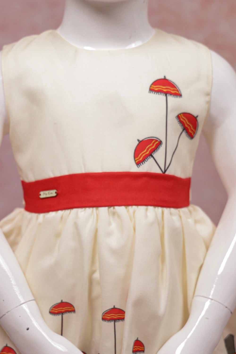 Off White Vallam Kali Digital Print Frock
