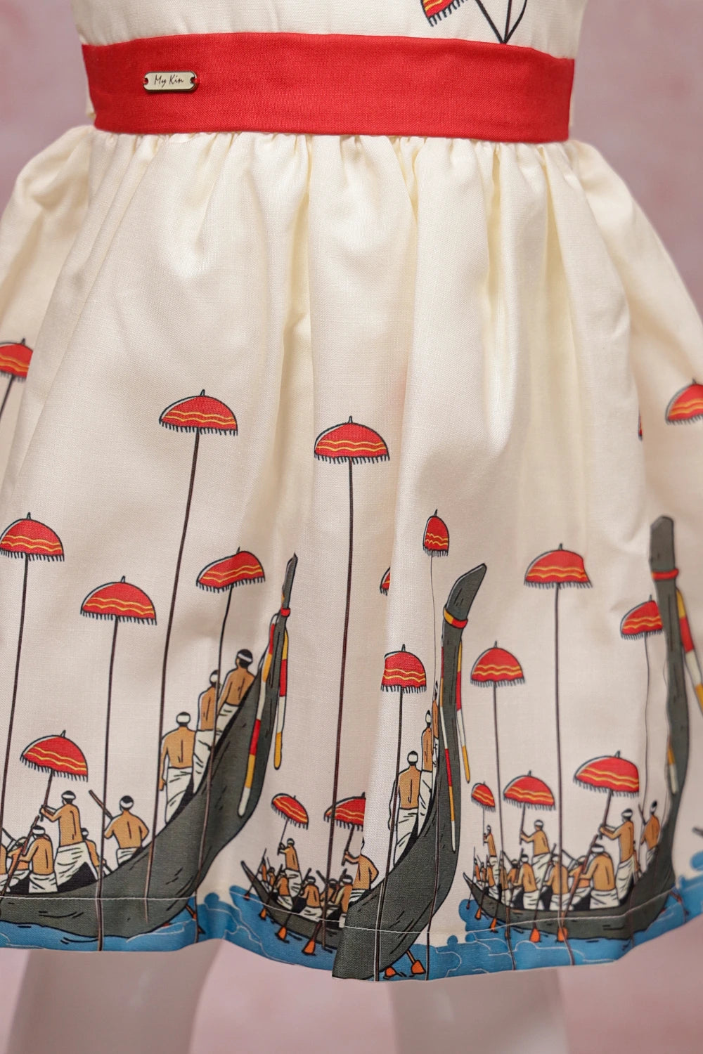 Off White Vallam Kali Digital Print Frock