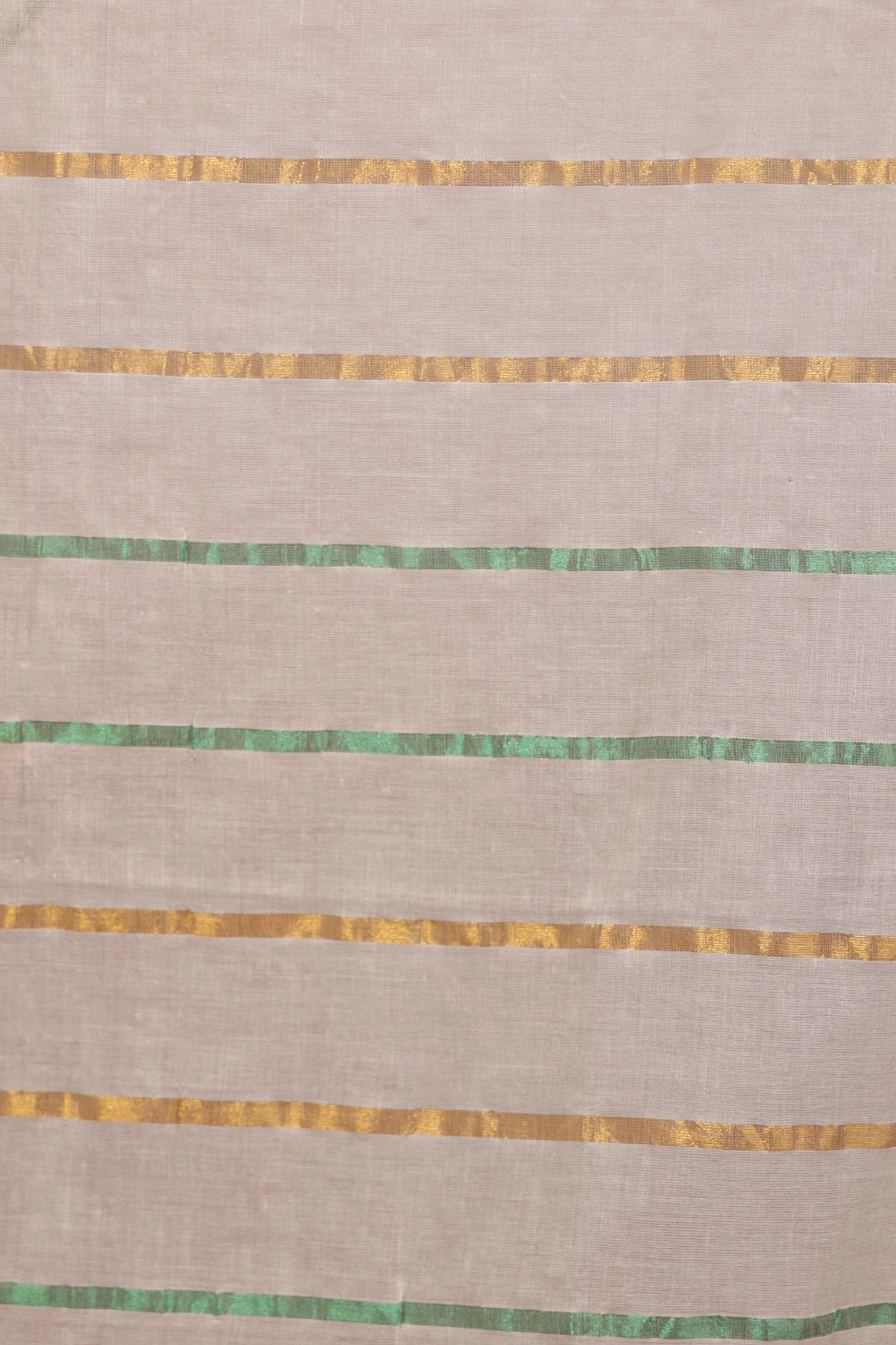 Off White Mul Cotton Kerala Saree