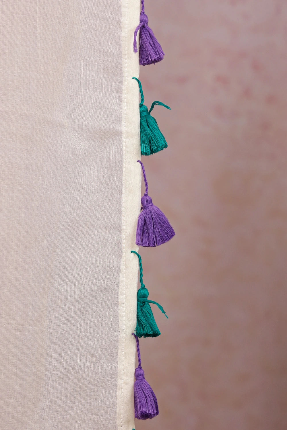 Off White Mul Cotton Kerala Saree