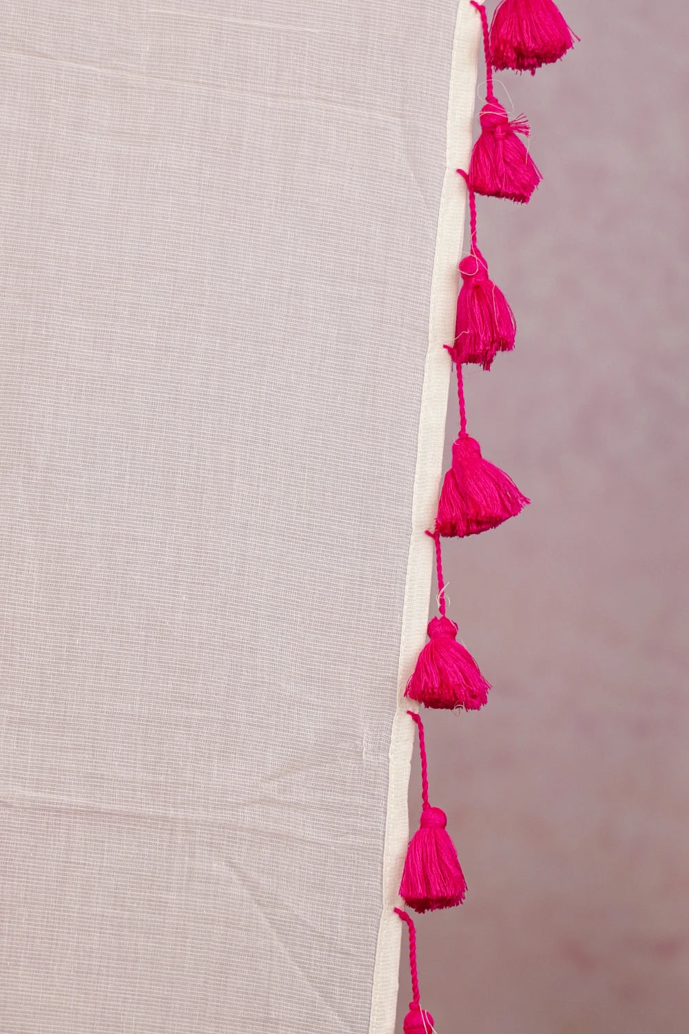 Off White Mul Cotton Kerala Saree