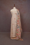 Sandal Color Linen Printed Unstitched Churidhar Material