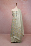 Light Green Kota Printed Unstitched Churidhar Material