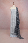 Powder Blue Cotton Printed Unstitched Churidhar Material