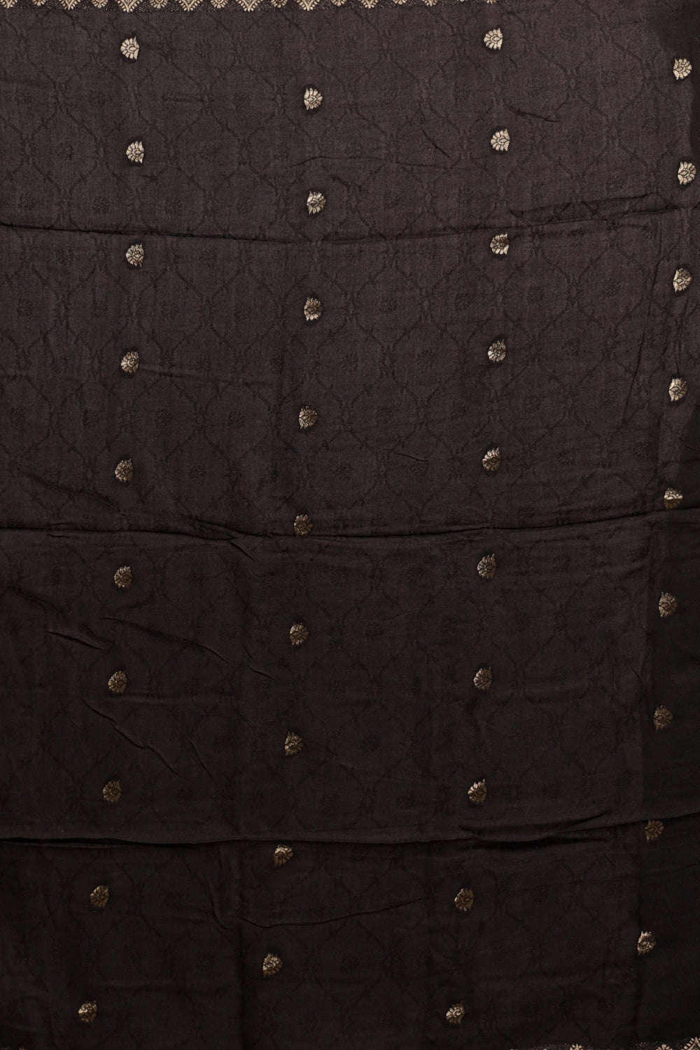 Black  Organza Beads Work Unstitched Churidhar Material.