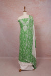 Green Cotton Printed Unstitched Churidhar Material