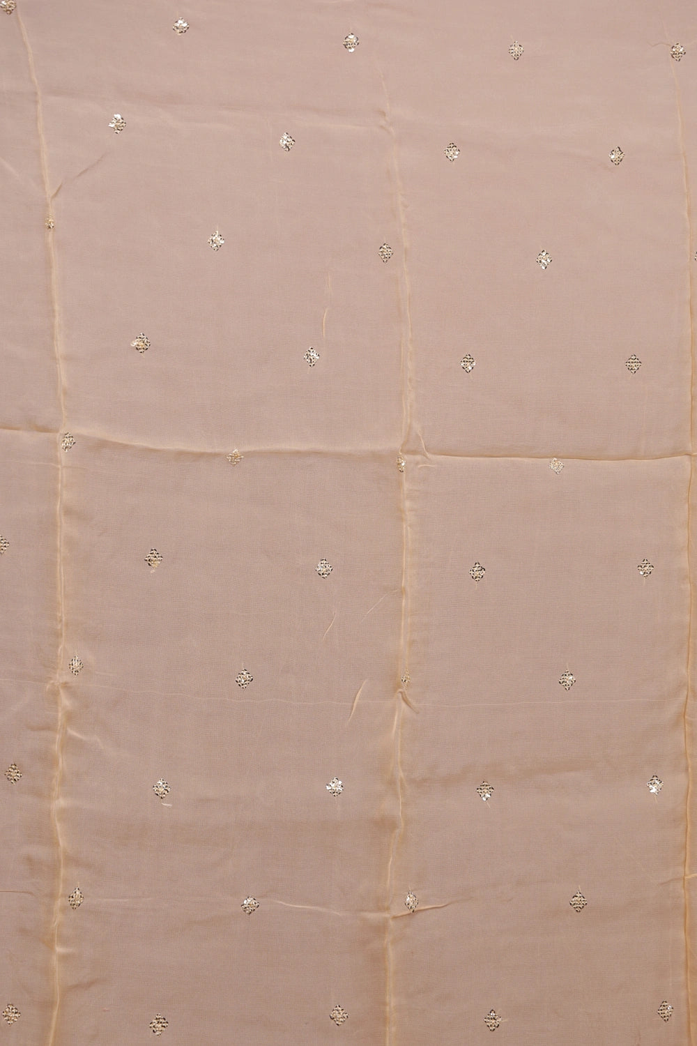 Peach Linen Printed Unstitched Churidhar Material