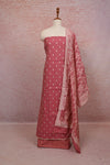 Onion Pink Chanderi Butta Work Unstitched Churidhar Material