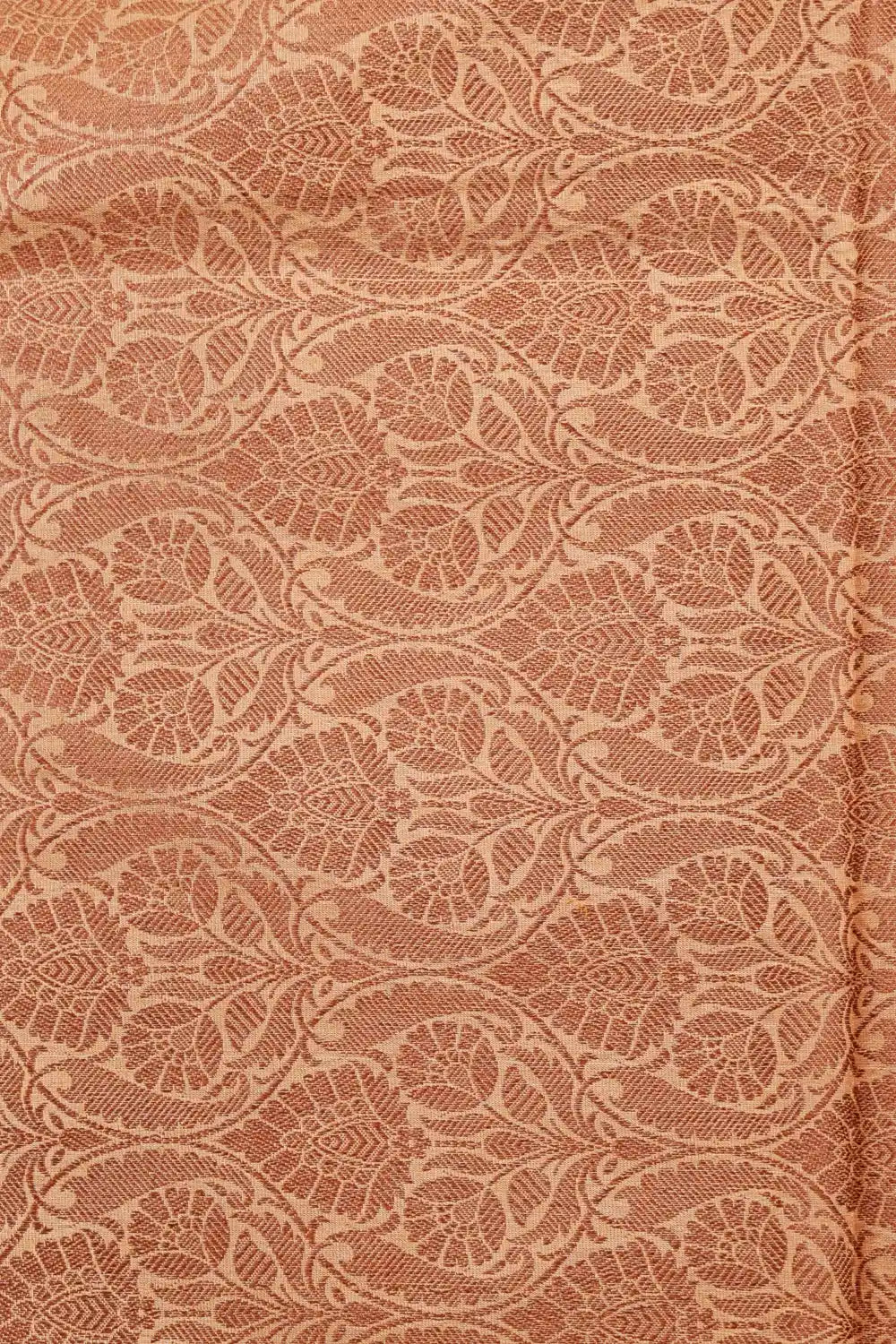 Light Orange Tussar Silk Saree