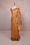 Light Orange Tussar Silk Saree