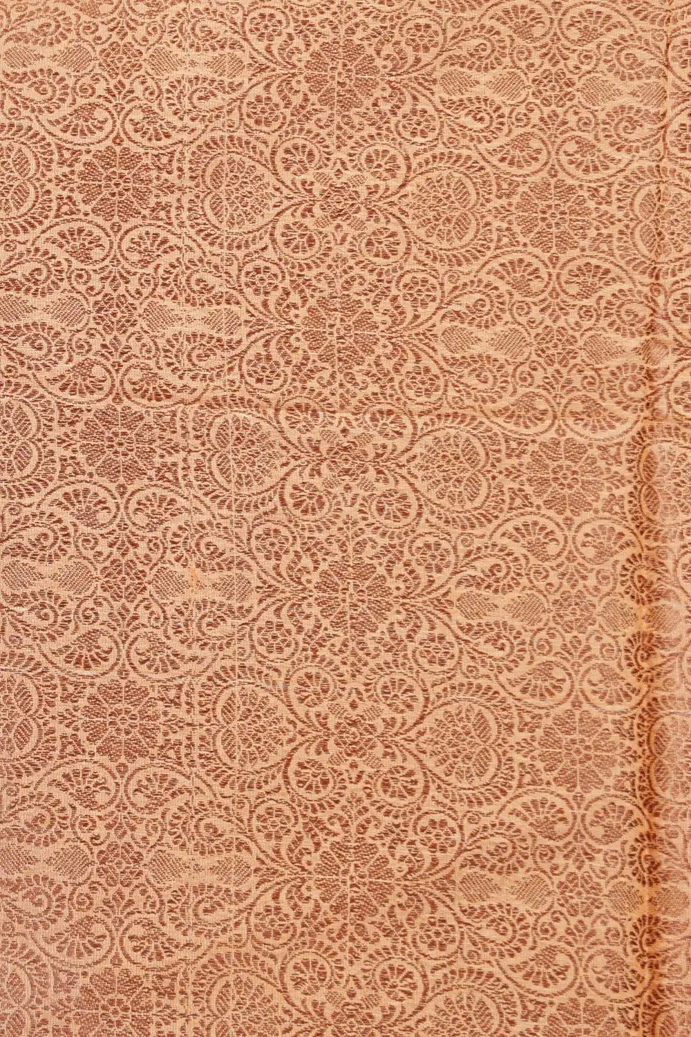 Light Orange Tussar Silk Saree