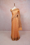 Light Orange Tussar Silk Saree