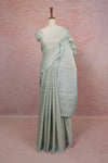 Mint Green Tussar Silk Saree