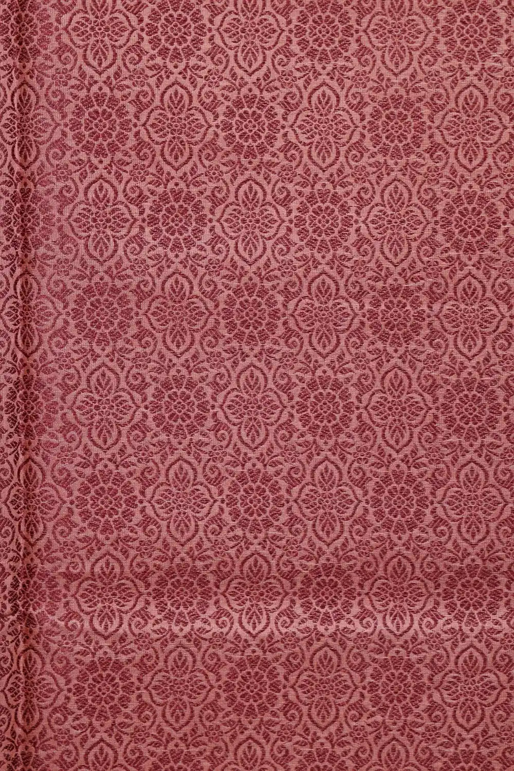 Terracotta Color Tussar Silk Saree