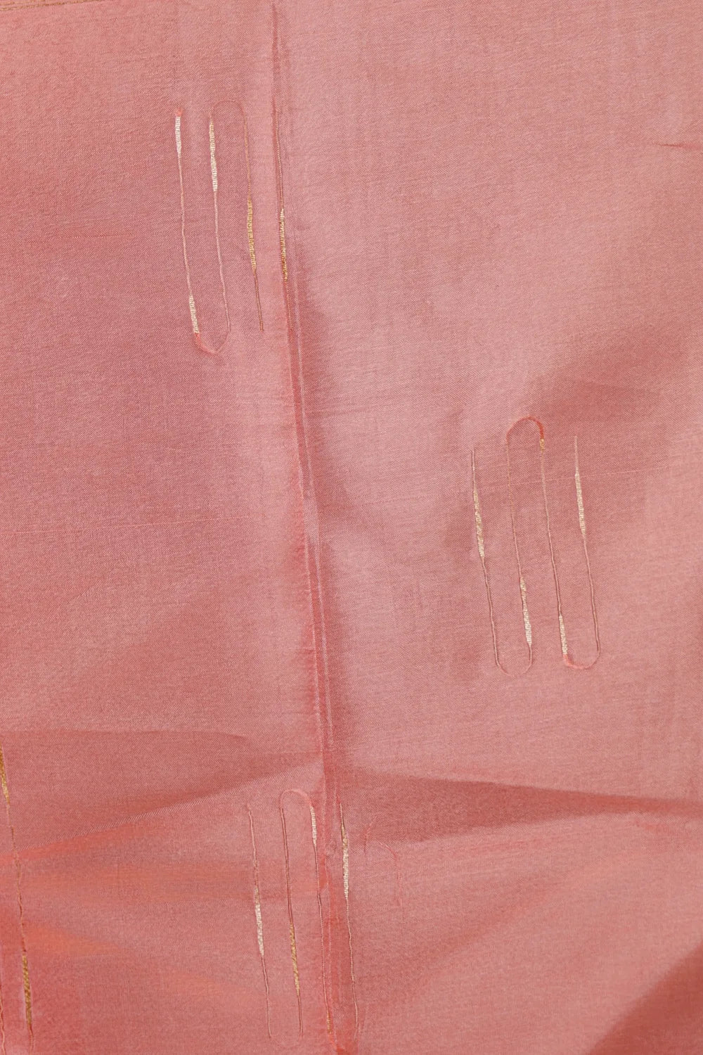 Peach Tussar Silk Saree