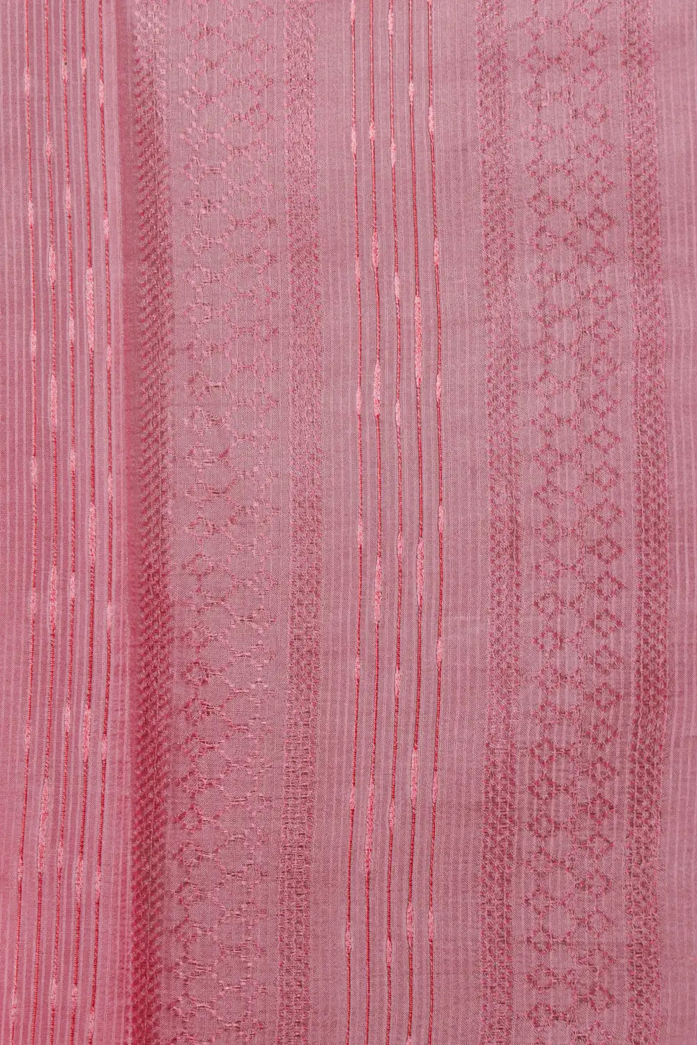 Pink Tussar Silk Saree