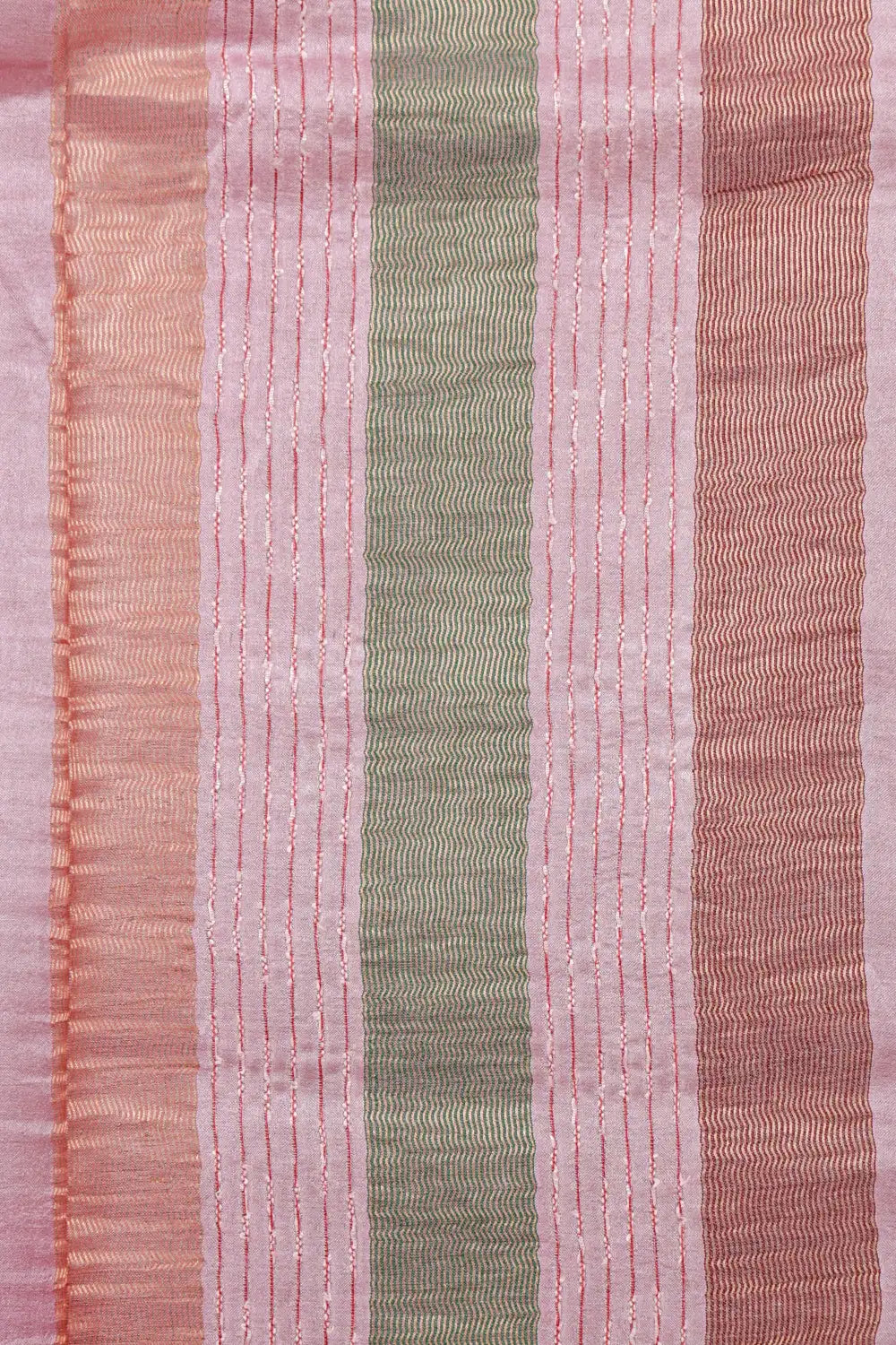 Pink Tussar Silk Saree