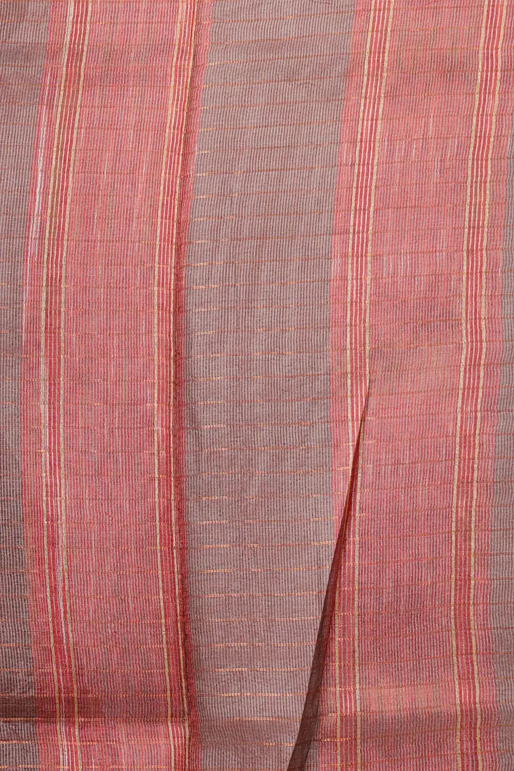 Brown Tussar Silk Saree