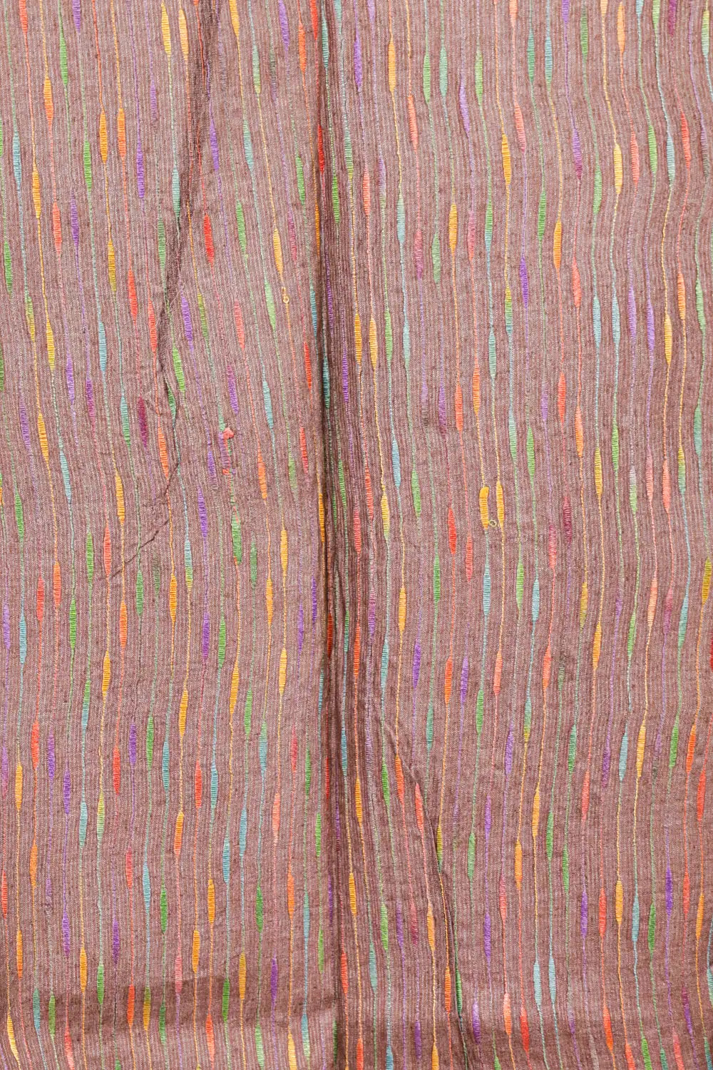 Chocolate Brown Tussar Silk Saree