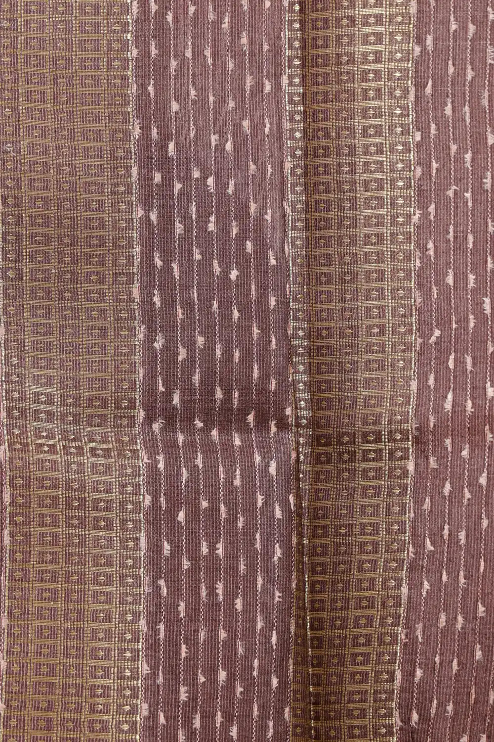 Mauve Tussar Silk Saree