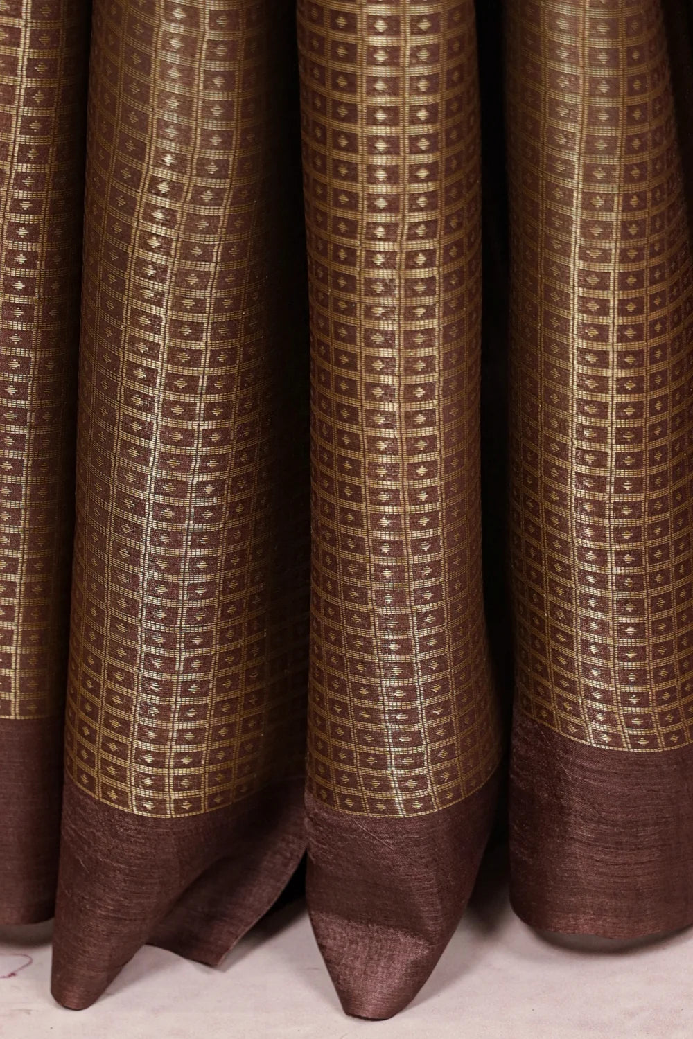 Mauve Tussar Silk Saree