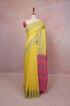 Yellow Tussar Silk Saree