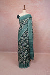 Dark Green Semi Tussar Saree