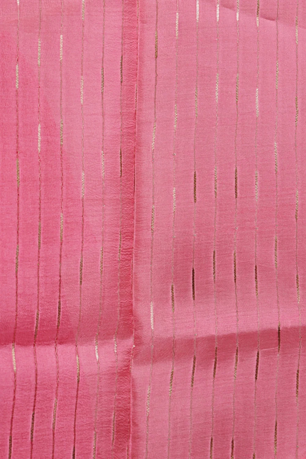 Coral Red Tussar Silk Saree