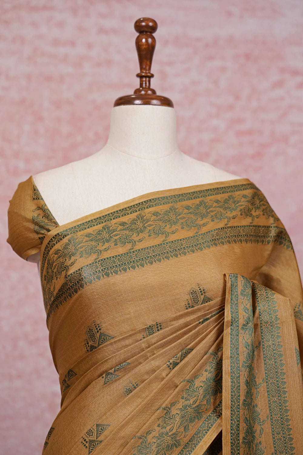 Gold Tussar Silk Saree