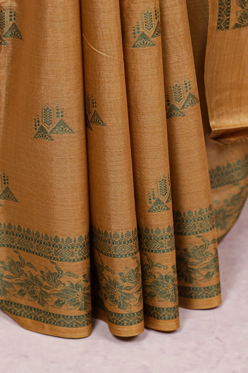 Gold Tussar Silk Saree