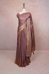 Light Purple Semi Silk Saree