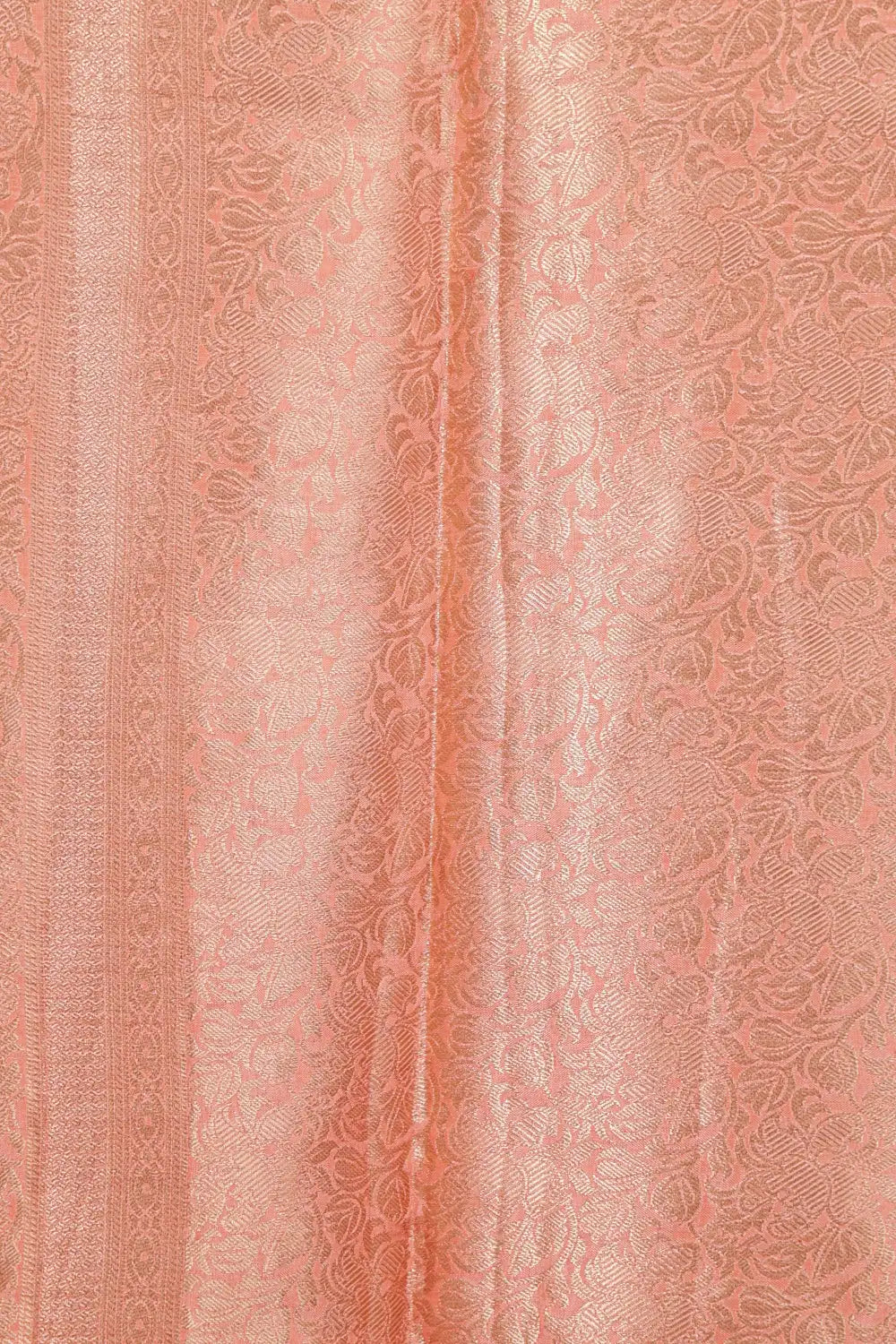 Dark Peach Semi Tussar Saree