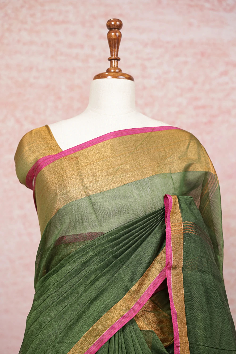 Green Cotton Saree