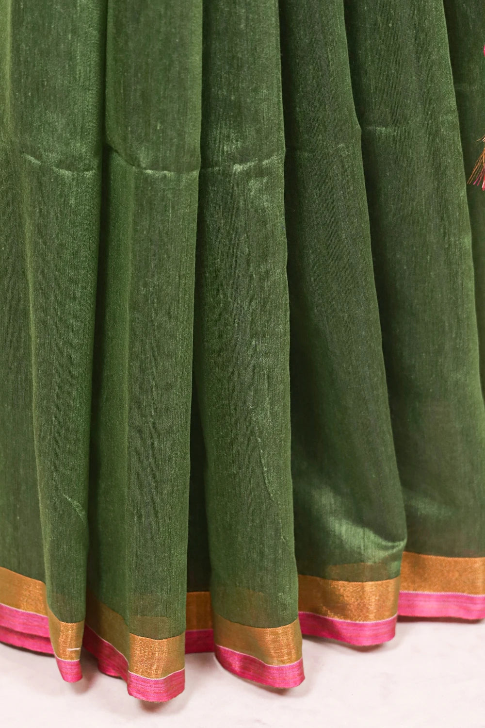 Green Cotton Saree
