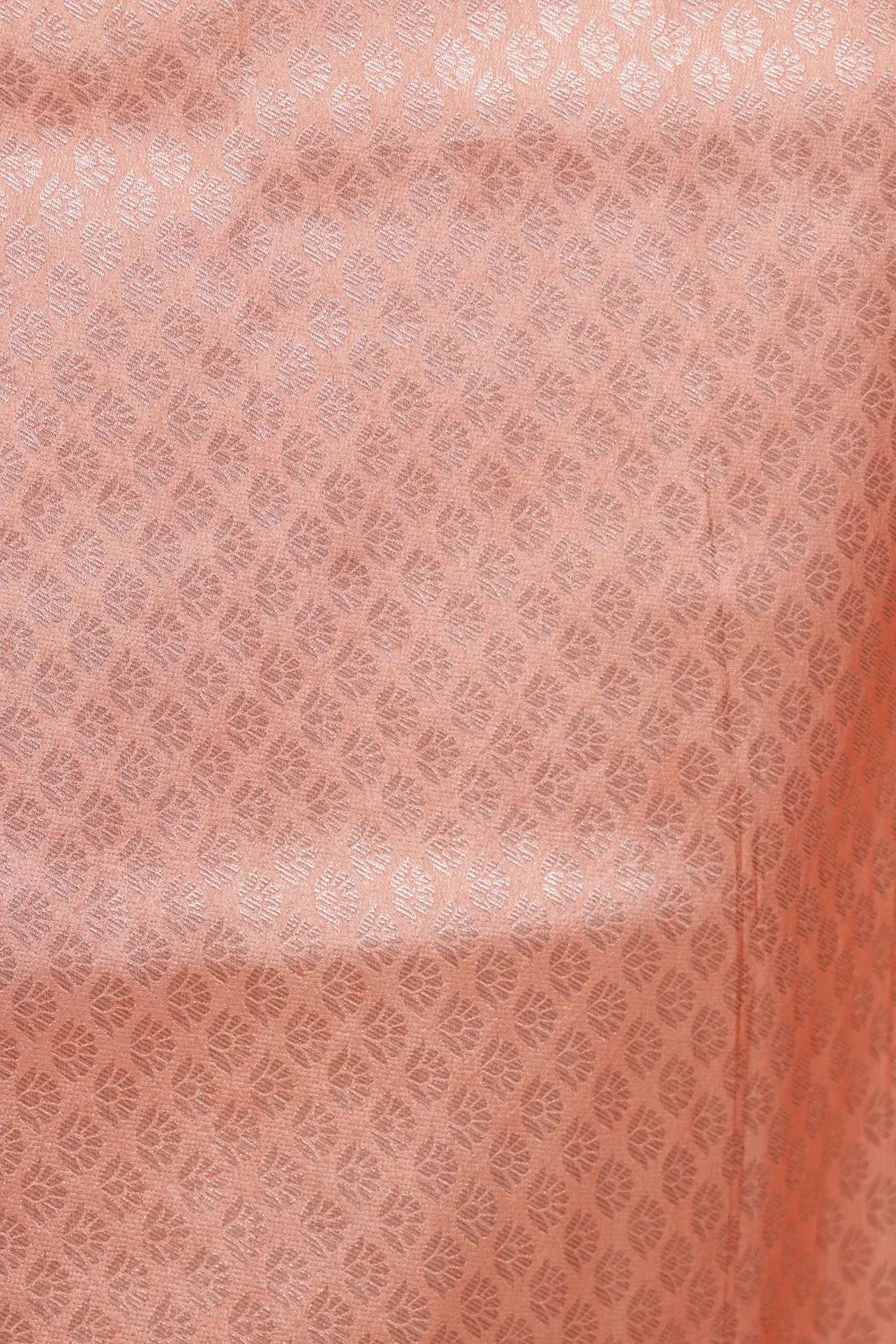 Dark Peach Semi Banarasi Saree