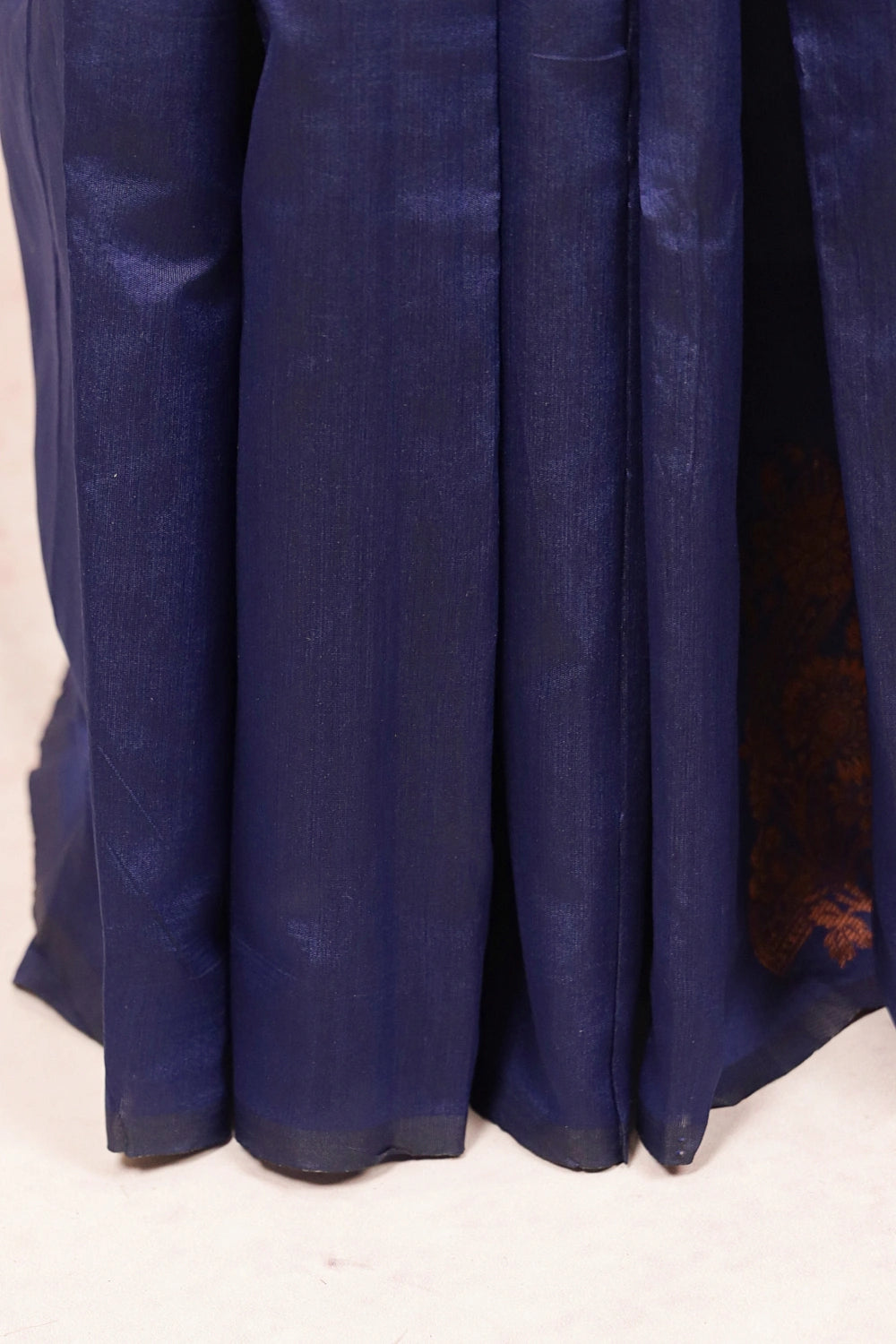 Navy Blue Semi Silk Saree