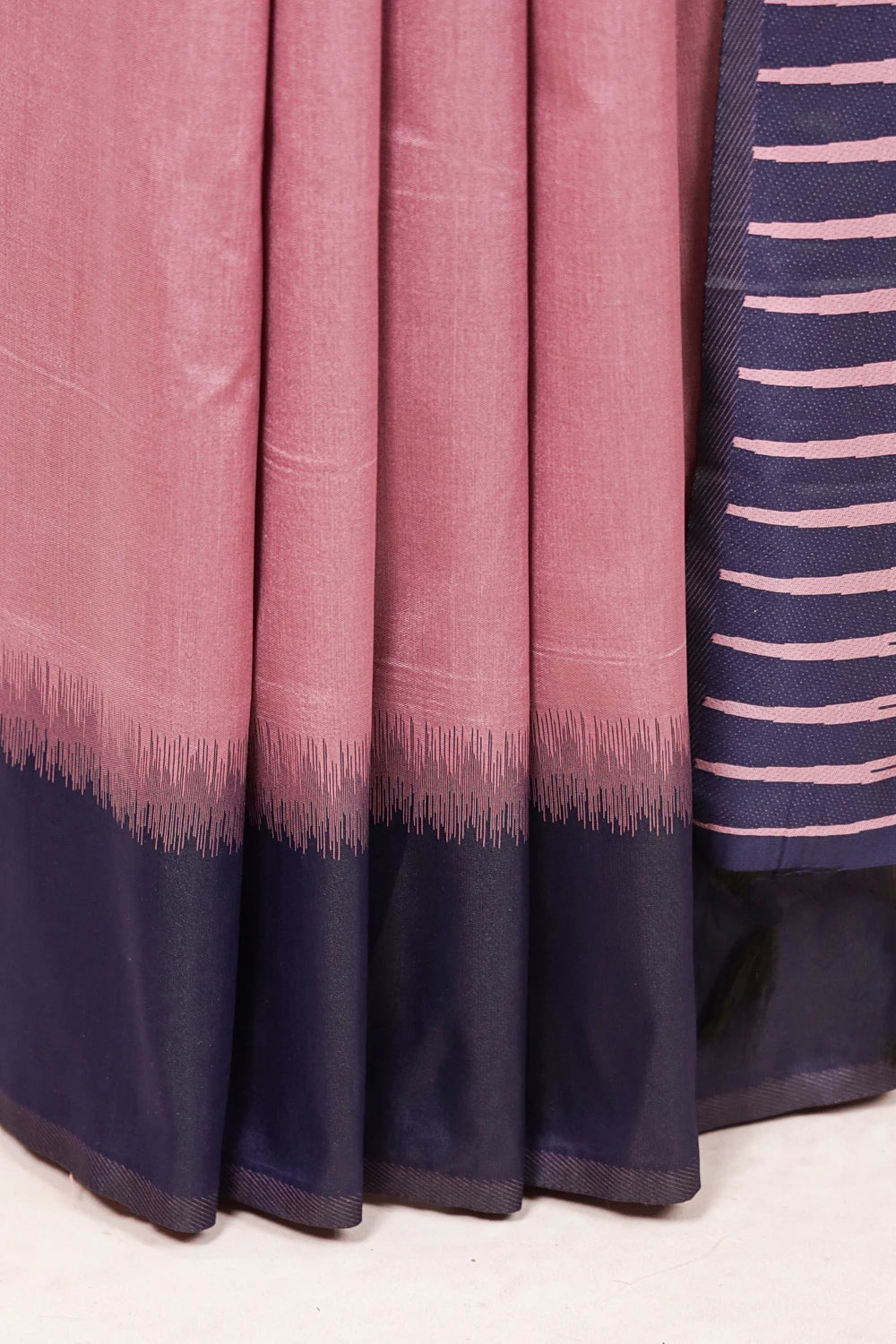 Onion Pink Semi Silk Saree