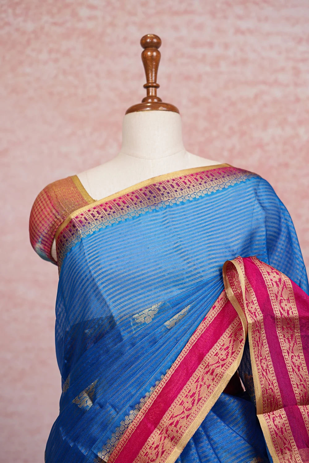Royal Blue Semi Silk Saree