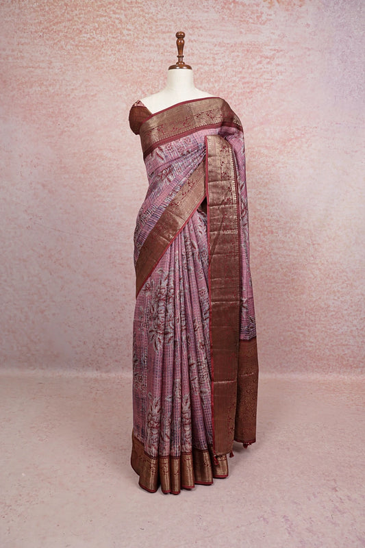 Pink Semi Silk Saree