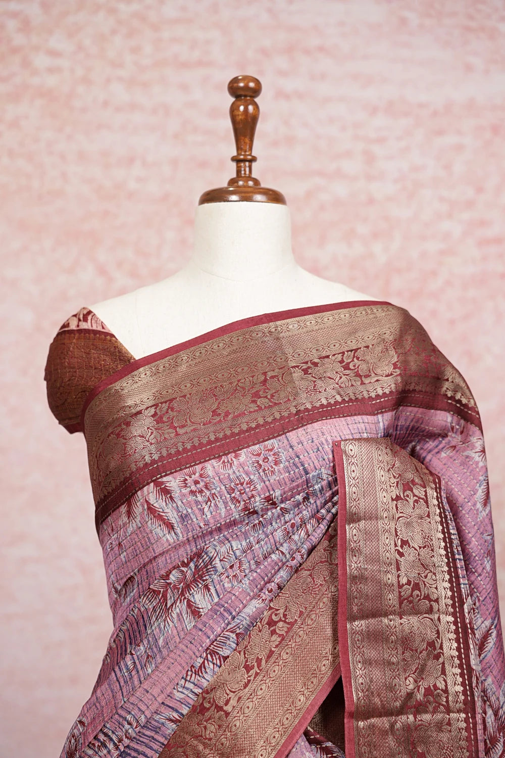 Pink Semi Silk Saree