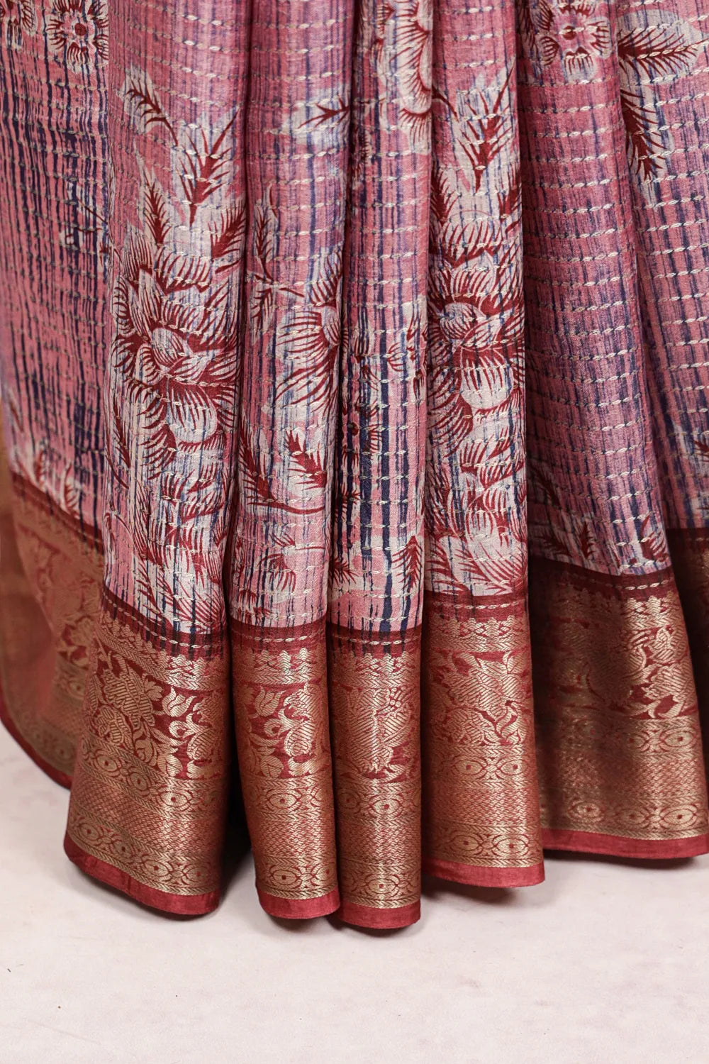 Pink Semi Silk Saree